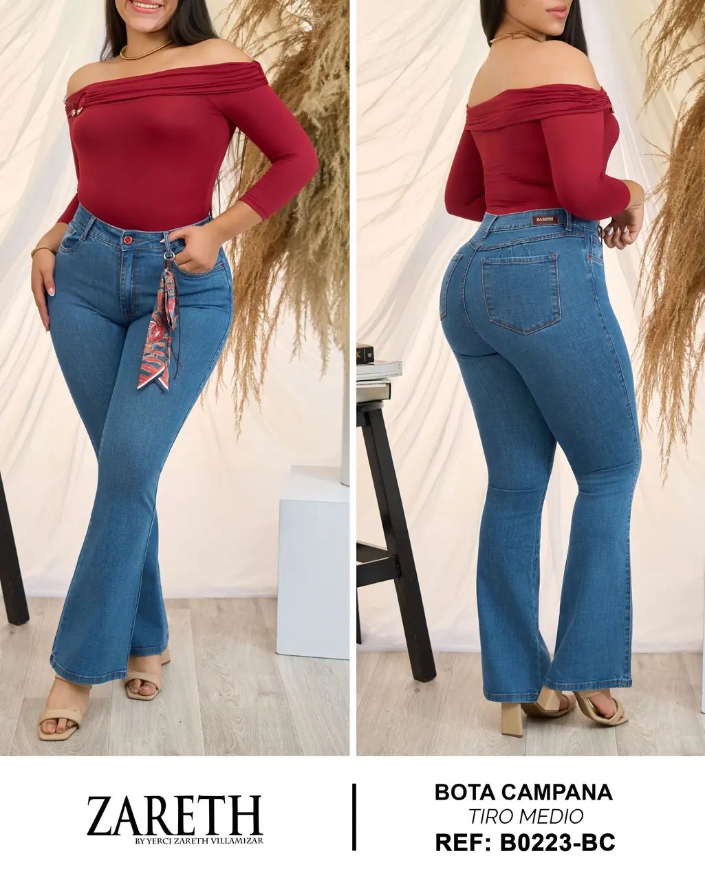 Boot cut clasico Zareth Curvi Plus Ref. B0223-BC - foto 1