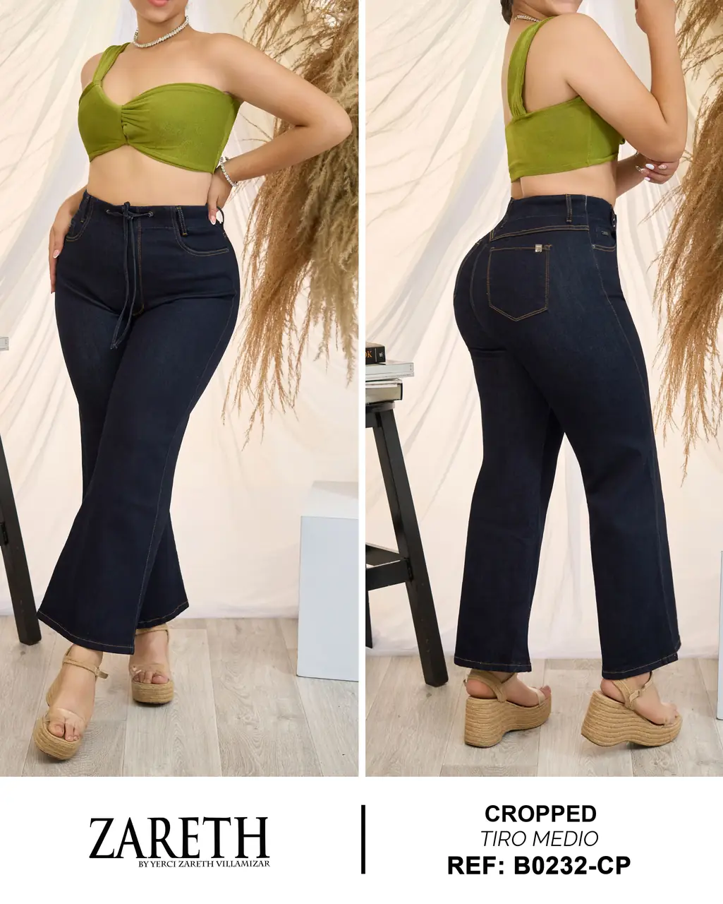 Wide leg cropped Zareth Curvi Plus Ref. B0232-CP - foto 1