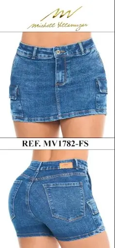 Falda short cargo Michell Villamizar Ref. MV1782-FS - foto 1