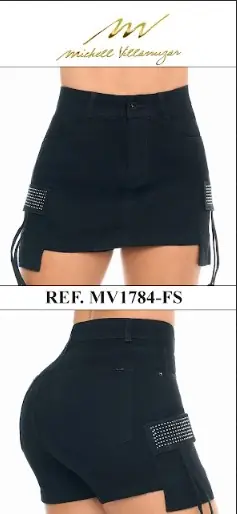 Falda short cargo Michell Villamizar Ref. MV1784-FS - foto 1