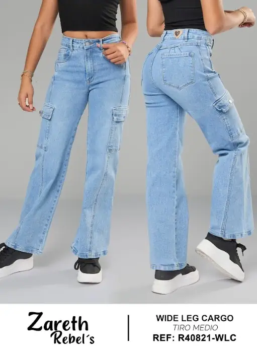 Wide leg cargo Zareth Rebel's Ref. R40821-WLC - foto 1