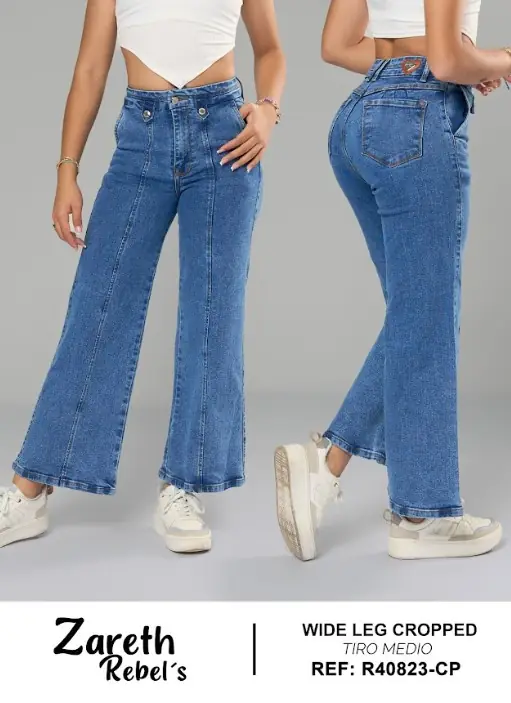 Wide leg cropped Zareth Rebel's Ref. R40823-CP - foto 1