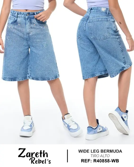 Bermuda wide leg Zareth Rebel's Ref. R40858-WB - foto 1