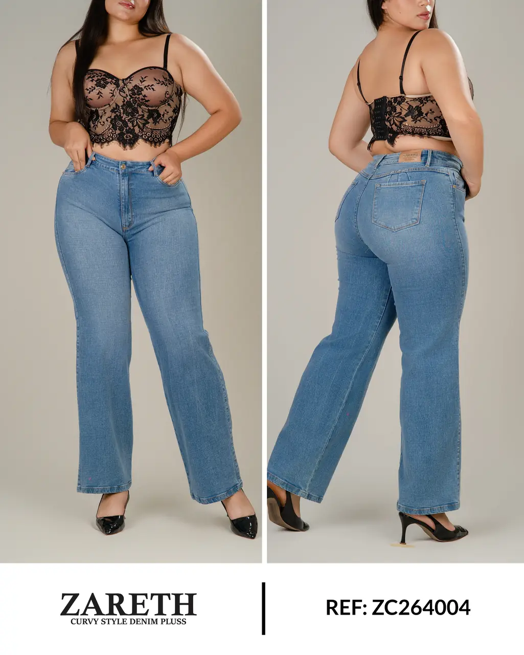 Wide leg clasico plus Zareth Curvi Plus Ref. ZC264004 - foto 1