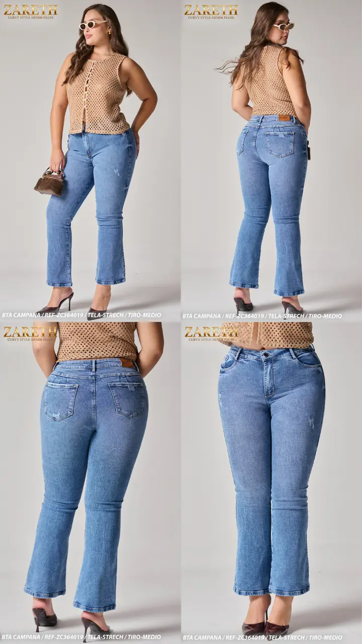 Boot cut clasico Zareth Curvi Plus Ref. ZC364019 - foto 1