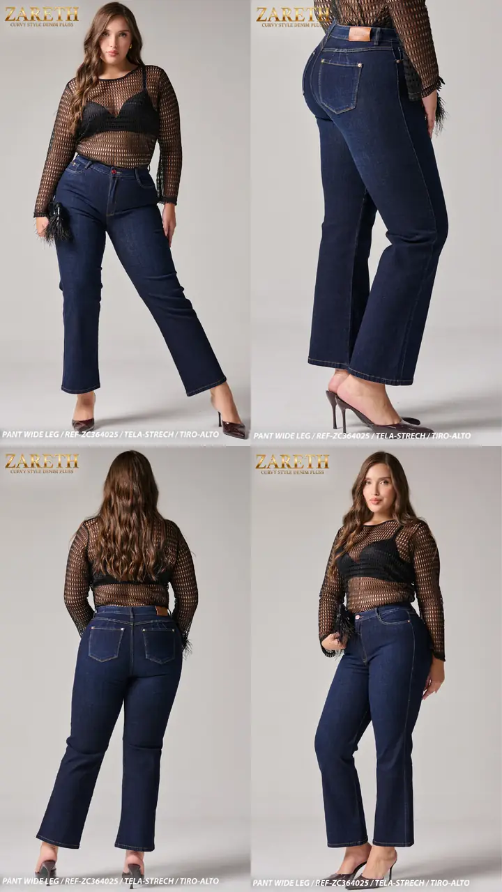 Wide leg clasico plus Zareth Curvi Plus Ref. ZC364025 - foto 1