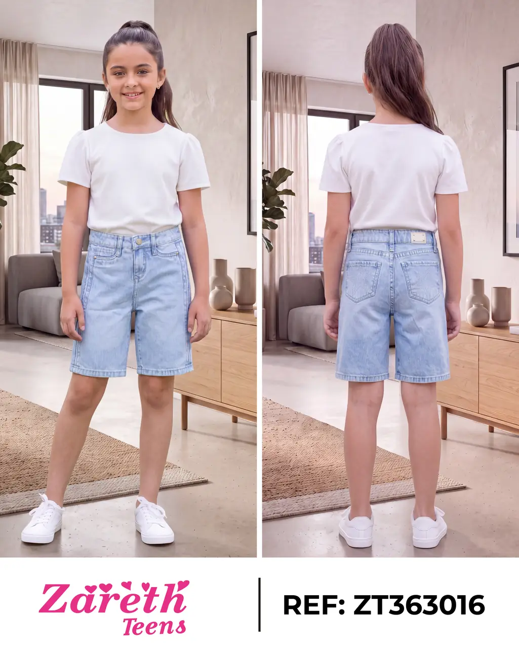Bermuda wide leg Zareth Teens Ref. ZT363016 - foto 1